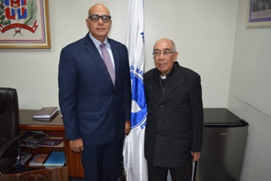 Monseñor de Jesús Moya y Presidente CND se unen en favor de población Dominicana