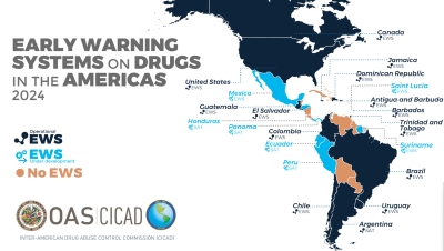 CICAD/OEA incluye RD entre países con Sistema de Alerta Temprana de Drogas en las Américas 2024 (SATA)